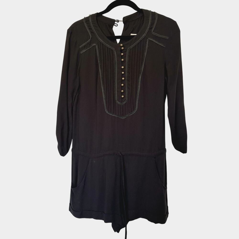 Twelfth Street by Cynthia Vincent (S) Boho Black Romper